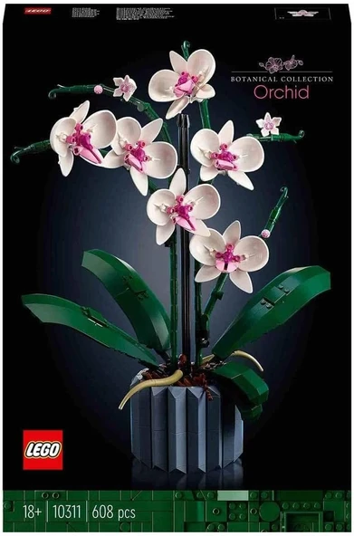 Lego Icons Orkide 10311 - Yetişkinler İçin Dekoratif, Koleksiyonluk Ve Sergilenebilir Çiçek Modeli Y ürün görseli 1