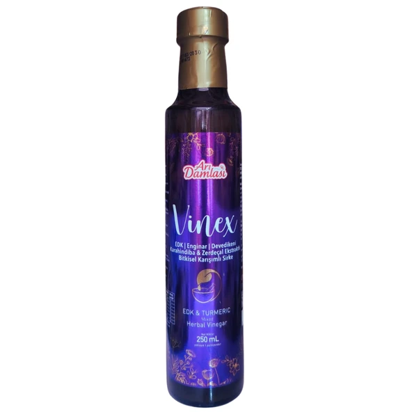 Arı Damlası Vinex Enginar Devedikeni & Karahindiba & Zerdeçal Eks. Bitkisel Karışımlı Sirke 250 ml EDK & TURMERİC