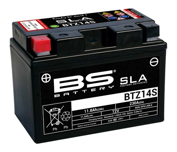 BS BTZ14 SLA JEL AMG AKÜ YTZ14-BS