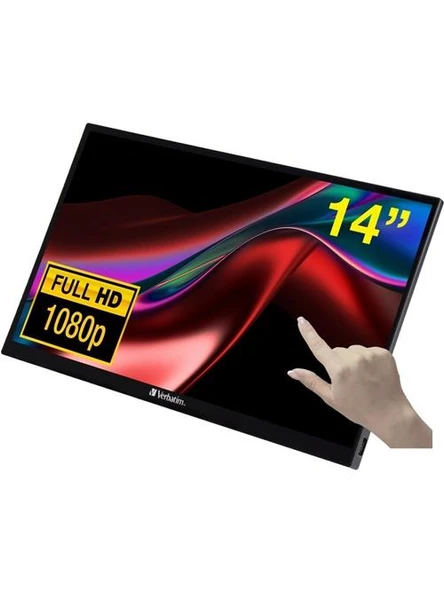 Verbatim PMT-14 14" 6 ms Full HD IPS 60 Hz Dokunmatik Taşınabilir Monitör