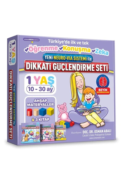 Osman Abalı Dikkati Güçlendirme Seti 1 Yaş + Dikkat Güçlendirme Seti 2 Yaş - 2