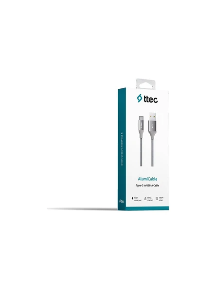 TTEC 2DK18UG AlumiCable USB Type-C Şarj Kablosu UZAY GRİSİ