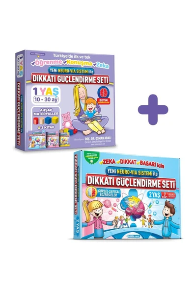 Osman Abalı Dikkati Güçlendirme Seti 1 Yaş + Dikkat Güçlendirme Seti 2 Yaş