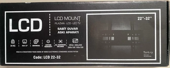TV ASKI APARATI 32 İNÇ 22-32-SABİT 10X27 CM