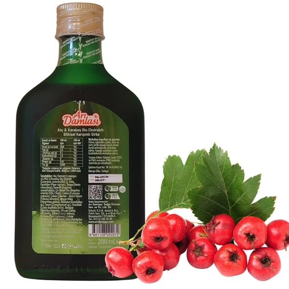 Arı Damlası Vinex 200 ml Alıç & Karabaş Otu Ekstraktlı Bitkisel Karışımlı Sirke - 5