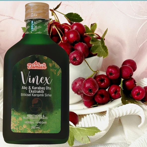 Arı Damlası Vinex 200 ml Alıç & Karabaş Otu Ekstraktlı Bitkisel Karışımlı Sirke - 2