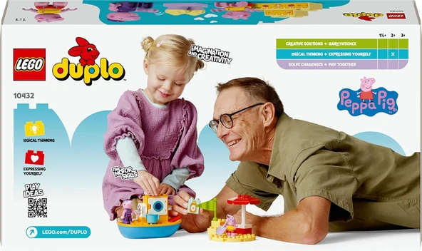 Lego Duplo Peppa Pig Tekne Gezisi 10432-2 Yaş Ve Üzeri Çocuklar Için Peppa Pig Minifigürü İçeren Eği - Resim 4