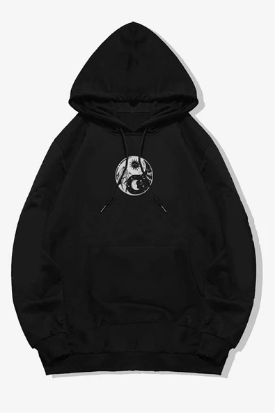 Ying-yang Kapüşonlu Sweatshirt - Resim 2
