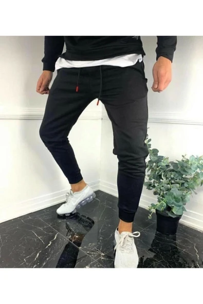 Siyah Cepli Eşofman Altı