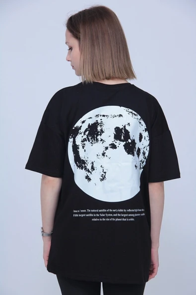 The Moon Sırt Baskılı Tshirt