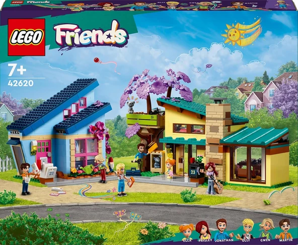 Lego Friends Olly Ve Paisley'Nin Aile Evleri 42620-7 Yaş Ve Üzeri Çocuklar Için 5 Minifigür İçeren Y - Resim 3