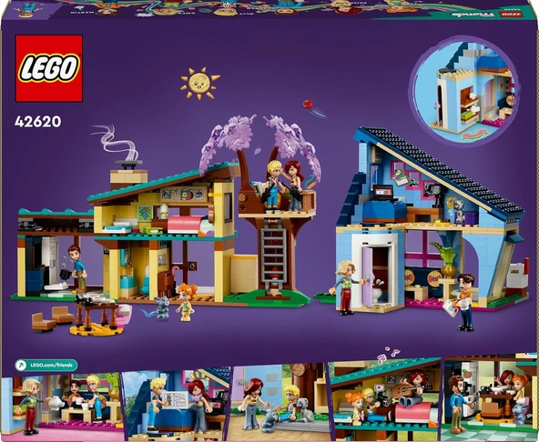 Lego Friends Olly Ve Paisley'Nin Aile Evleri 42620-7 Yaş Ve Üzeri Çocuklar Için 5 Minifigür İçeren Y - Resim 4