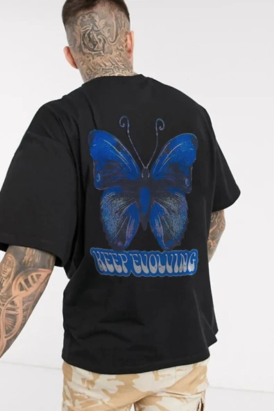 Kelebek Sırt Baskılı Tshirt - 3