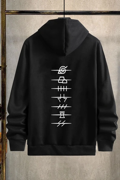 Siyah Sırt Baskı Bulut Sweatshirt - 3