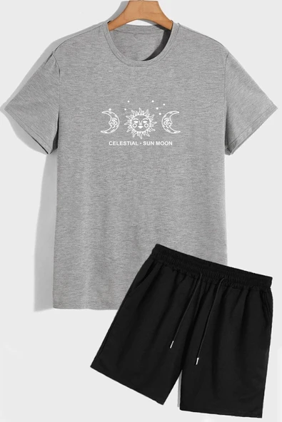 Evren Temalı Şort T-shirt Eşofman Takımı