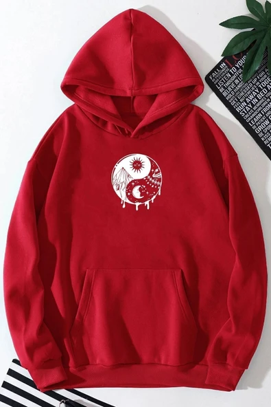 Ying-yang Baskılı Sweatshirt