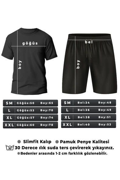 Evren Temalı Şort T-shirt Eşofman Takımı - 10