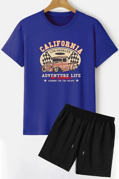 California Şort T-shirt Eşofman Takımı - Resim 3