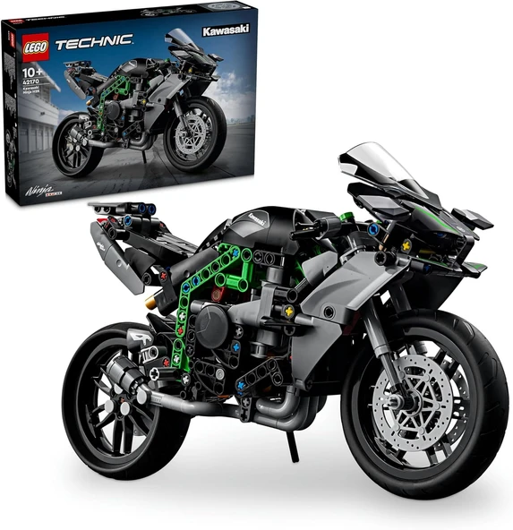 Lego Technic Kawasaki Ninja H2R Motosiklet 42170-10 Yaş Ve Üzeri Çocuklar Için Koleksiyonluk Yaratıc ürün görseli 1