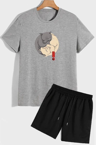 Tasarım Şort T-shirt Eşofman Takımı - Resim 11