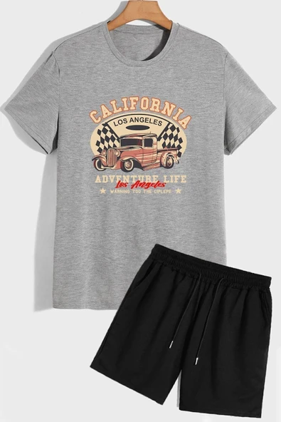 California Şort T-shirt Eşofman Takımı