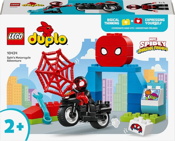 Lego Duplo Marvel Spin’In Motosiklet Macerası 10424-2 Yaş Ve Üzeri Çocuklar İçin Örümcek Adam Figürü - Resim 3