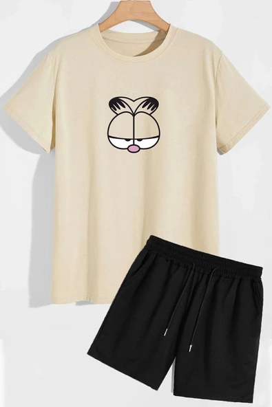 Garfield Şort T-shirt Eşofman Takımı