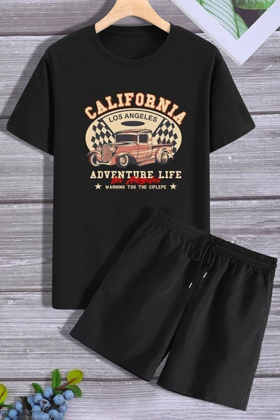 California Şort T-shirt Eşofman Takımı - Resim 7