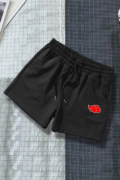 Tasarım Baskılı Pamuk Penye Short