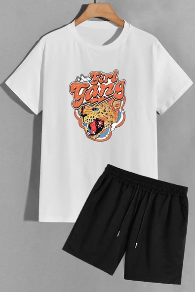 Girlgang Şort T-shirt Eşofman Takımı