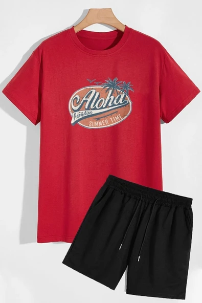 Aloha Şort T-shirt Eşofman Takımı - Resim 7