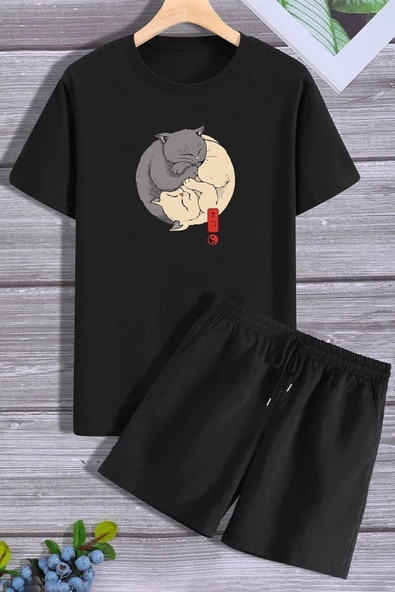Tasarım Şort T-shirt Eşofman Takımı - Resim 9