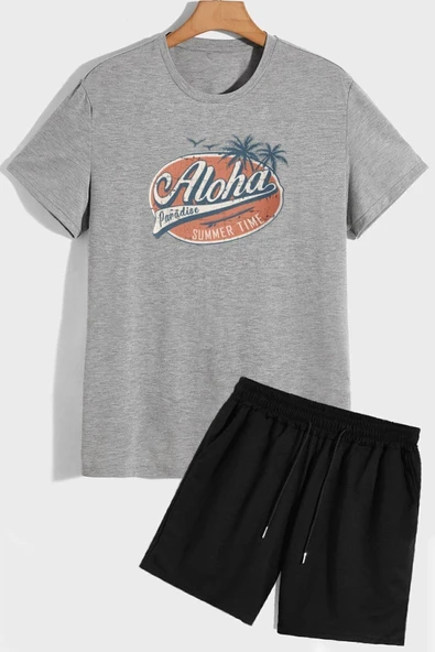 Aloha Şort T-shirt Eşofman Takımı - Resim 12