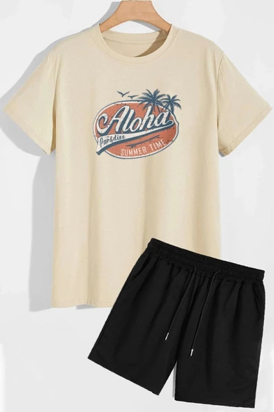 Aloha Şort T-shirt Eşofman Takımı