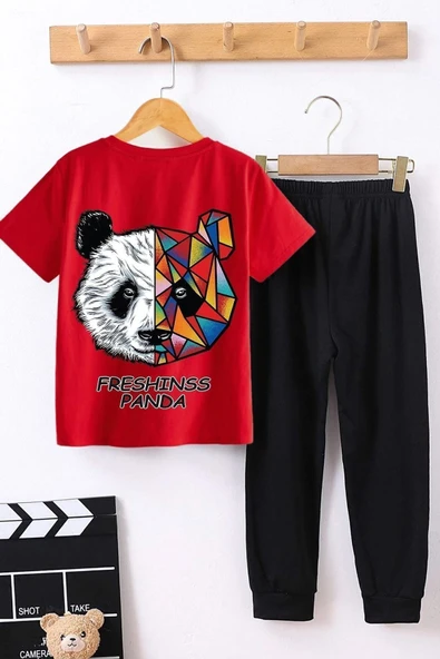 Çocuk Panda Alt - Üst Eşofman Takımı