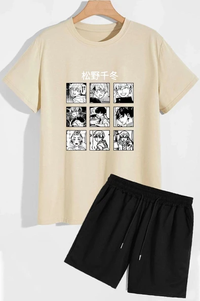 Anime Şort T-shirt Eşofman Takımı