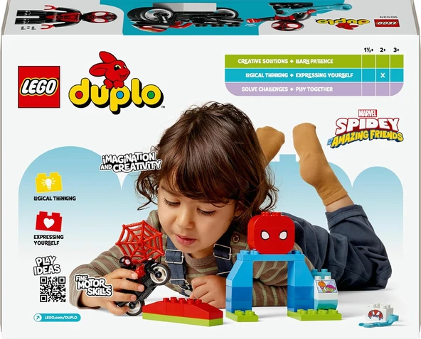 Lego Duplo Marvel Spin’In Motosiklet Macerası 10424-2 Yaş Ve Üzeri Çocuklar İçin Örümcek Adam Figürü - Resim 4