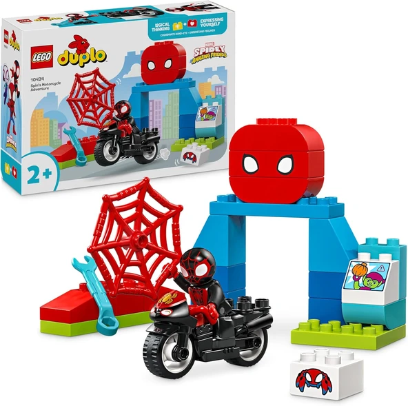 Lego Duplo Marvel Spin’In Motosiklet Macerası 10424-2 Yaş Ve Üzeri Çocuklar İçin Örümcek Adam Figürü ürün görseli 1