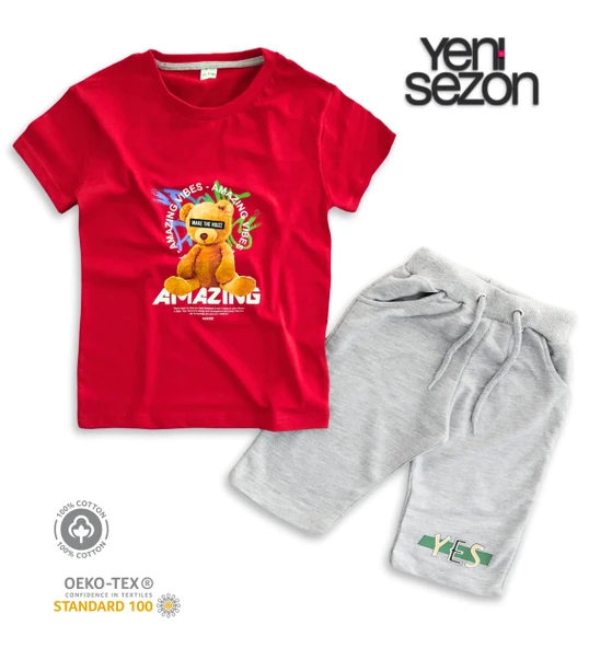 Triliya Pamuklu Unisex Çocuk Kapri Takımı (Cepli & Kordonlu, 3-12 Yaş) TRL-26 - 7