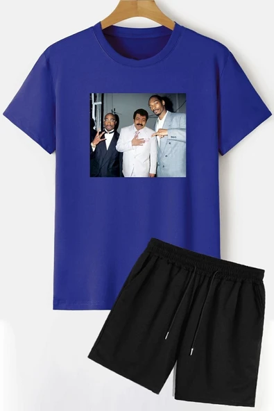 Müslüm Baskılı Şort T-shirt Eşofman Takımı - Resim 9