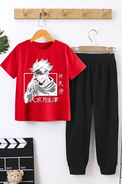 Çocuk Jujutsu Kaisen Alt - Üst Eşofman Takımı