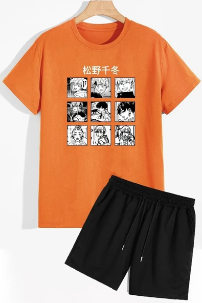 Anime Şort T-shirt Eşofman Takımı - Resim 7
