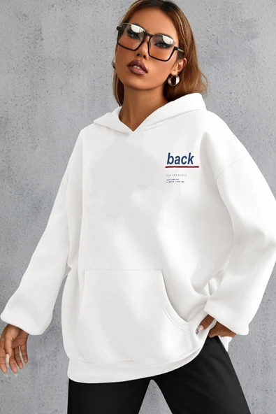Back Sırt Baskılı Sweatshirt - 8