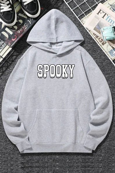 Spooky Baskılı Sweatshirt - Resim 7