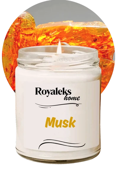 Doğal Özel Seri Kokulu Dekoratif Kavanoz Mum 210 cc - Musk Esansı - RYL