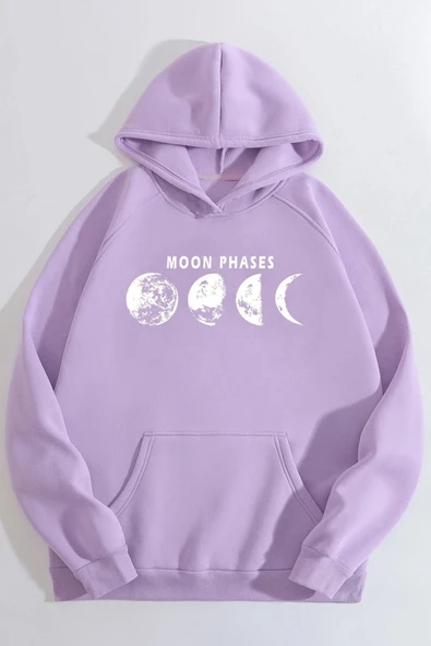 Moon Phases Baskılı Sweatshirt