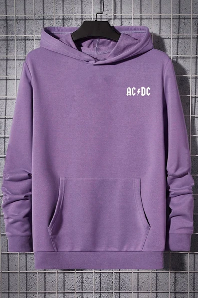 Ac Dc Baskılı Kapüşonlu Sweatshirt - Resim 6