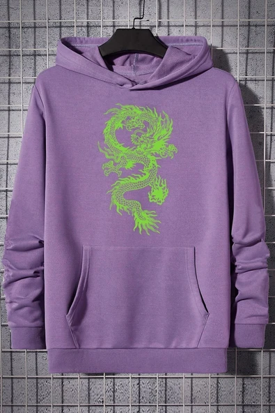 Chinese Dragon Graphic Baskılı Sweatshirt