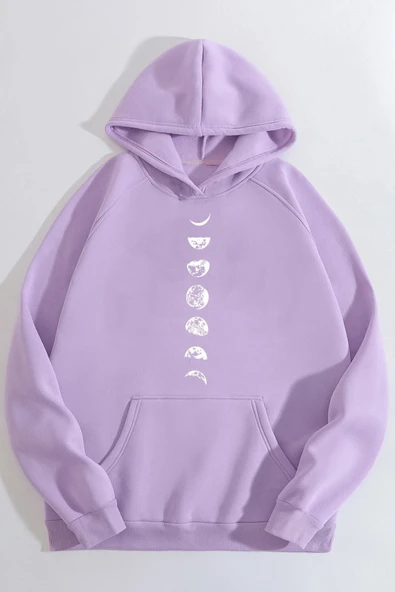 Moon Phases Baskılı Sweatshirt