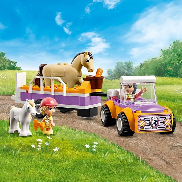 Lego Friends At Ve Midilli Römorku 42634-4 Yaş Ve Üzeri Çocuklar Için Liann Ve Zoya Minifigürü İçere - Resim 4